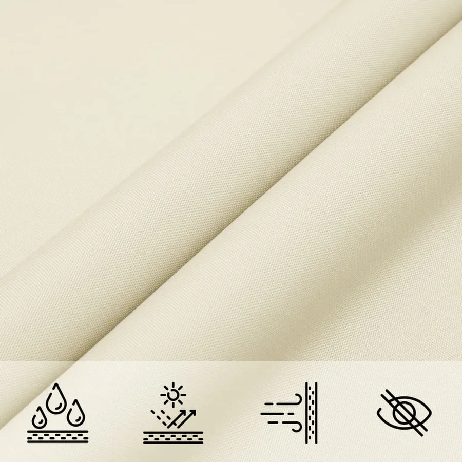 Voile de parasol tissu oxford rectangulaire 2,5x4,5 m crème - 8