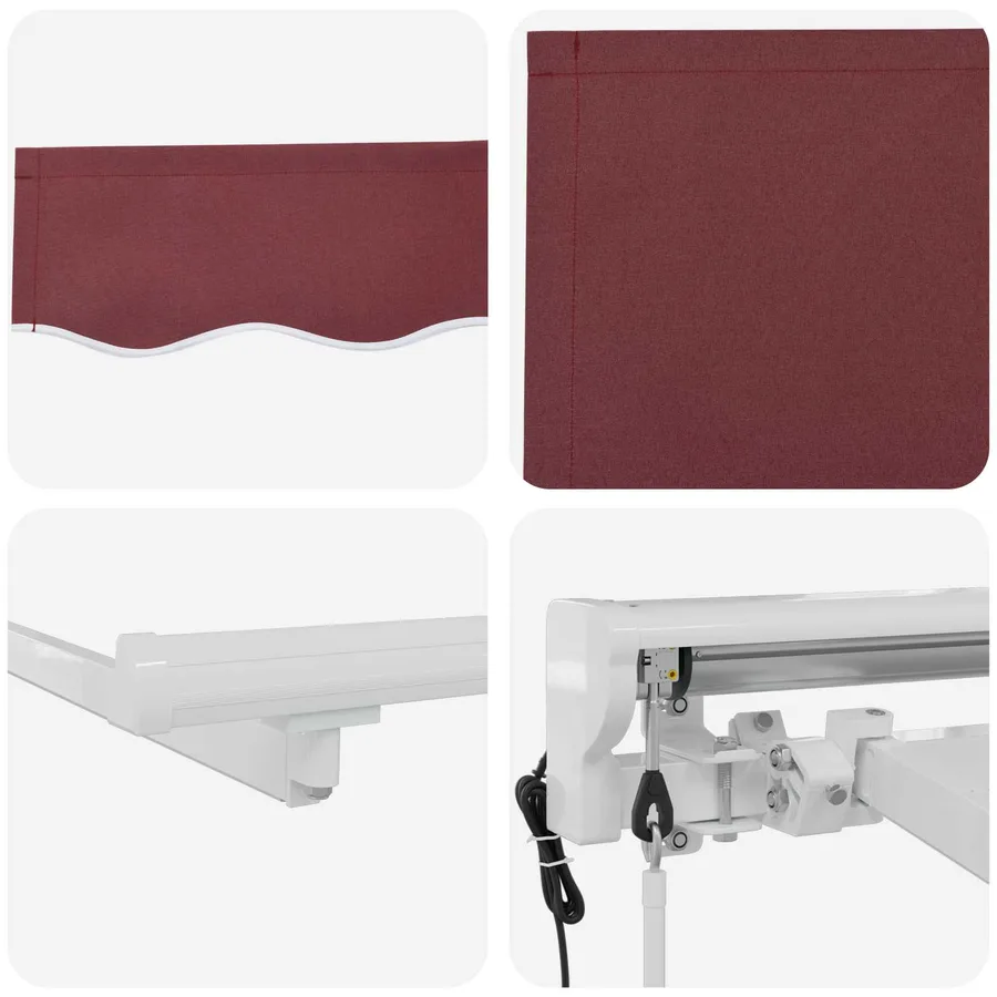 Auvent rétractable électrique Bourgogne et Blanc 3 x 2 m - 9