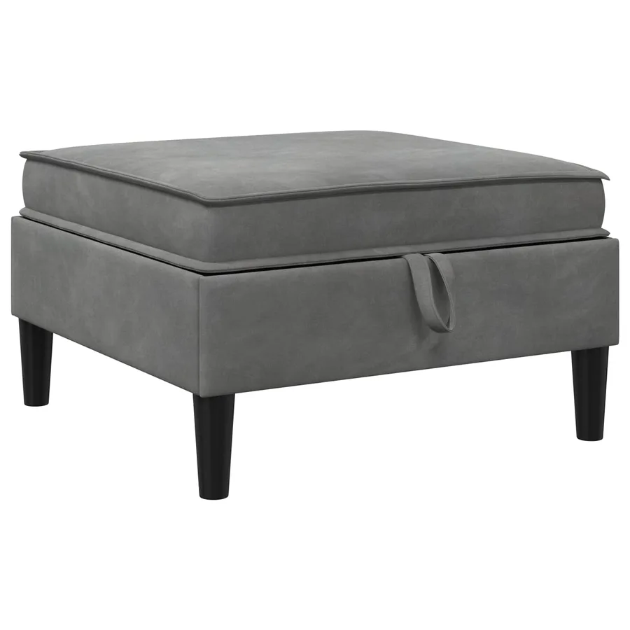 Ensemble de meubles pour le salon 4 pcs Gris foncé Velours - 6