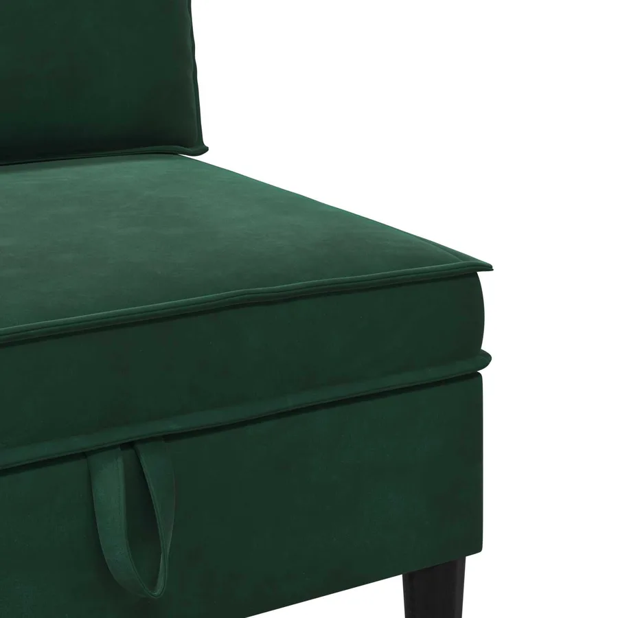 Ensemble de meubles pour le salon 4 pcs Vert foncé Velours - 9