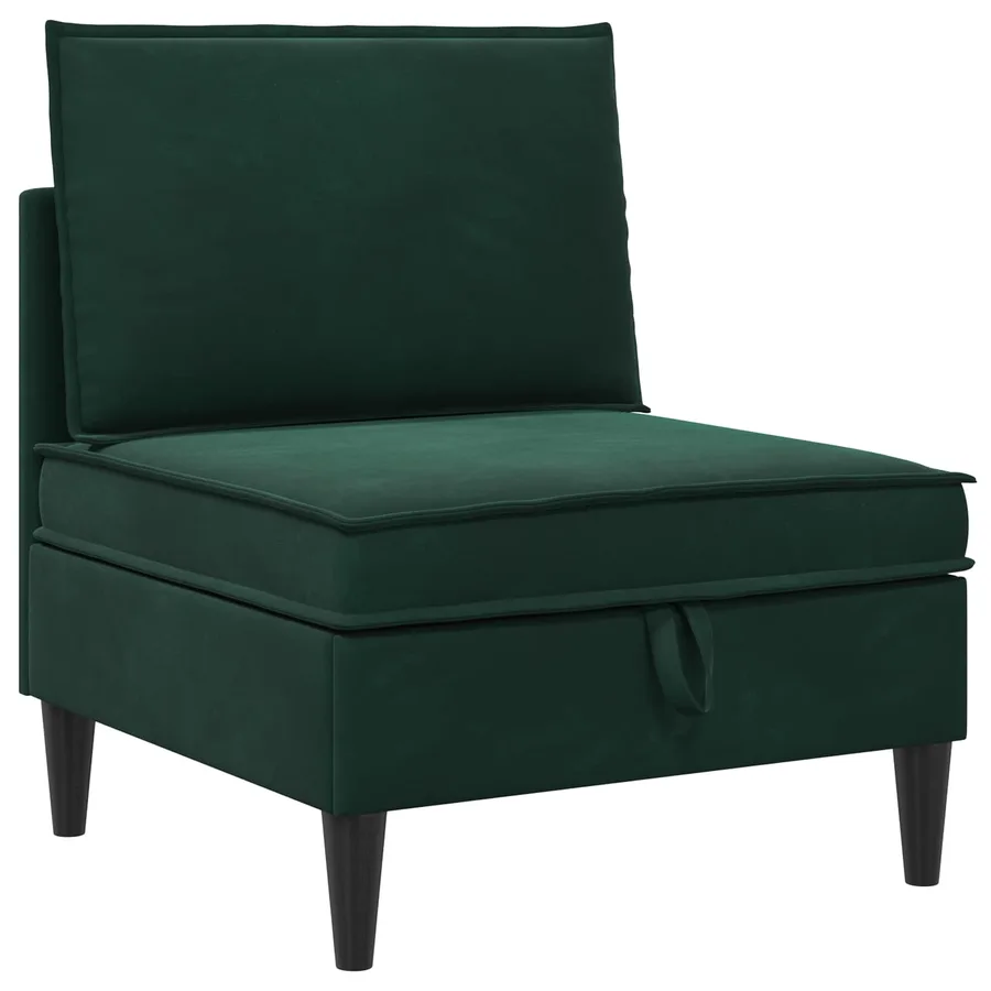 Ensemble de meubles pour le salon 6 pcs Vert foncé Velours - 5