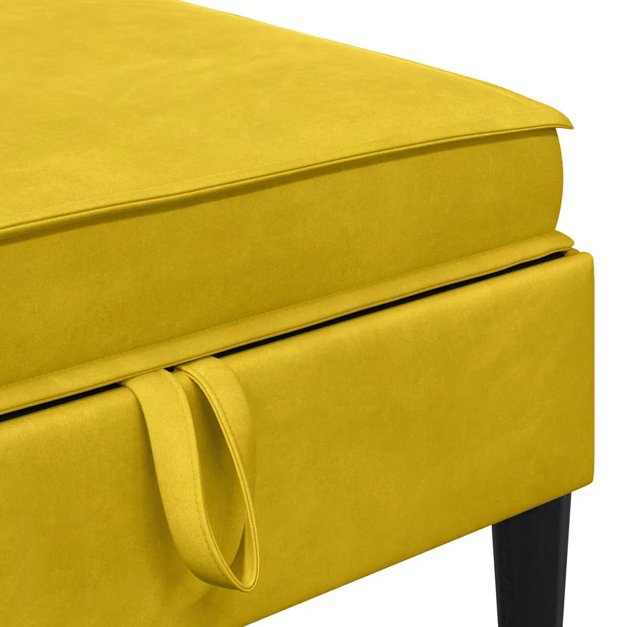 Ensemble de meubles pour le salon 5 pcs Jaune Velours - 7