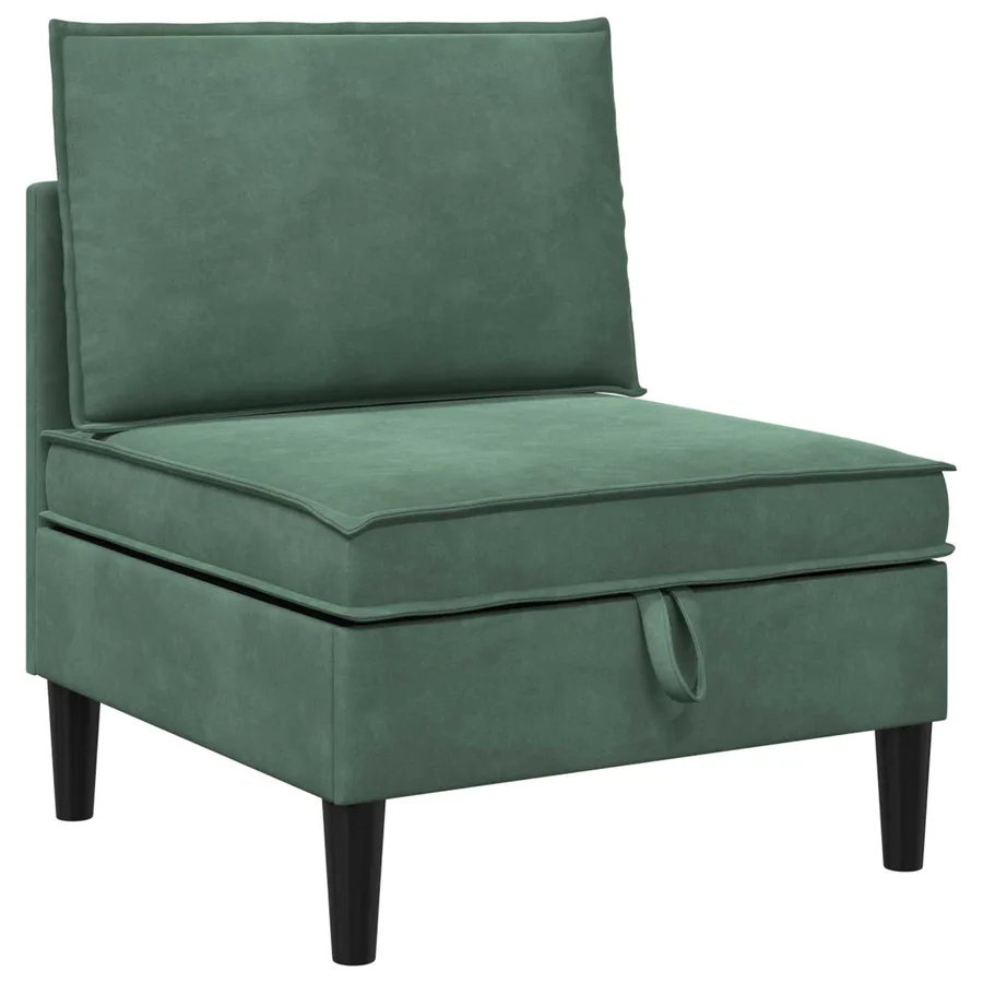 Ensemble de meubles pour le salon 4 pcs Vert Mer Velours - 5