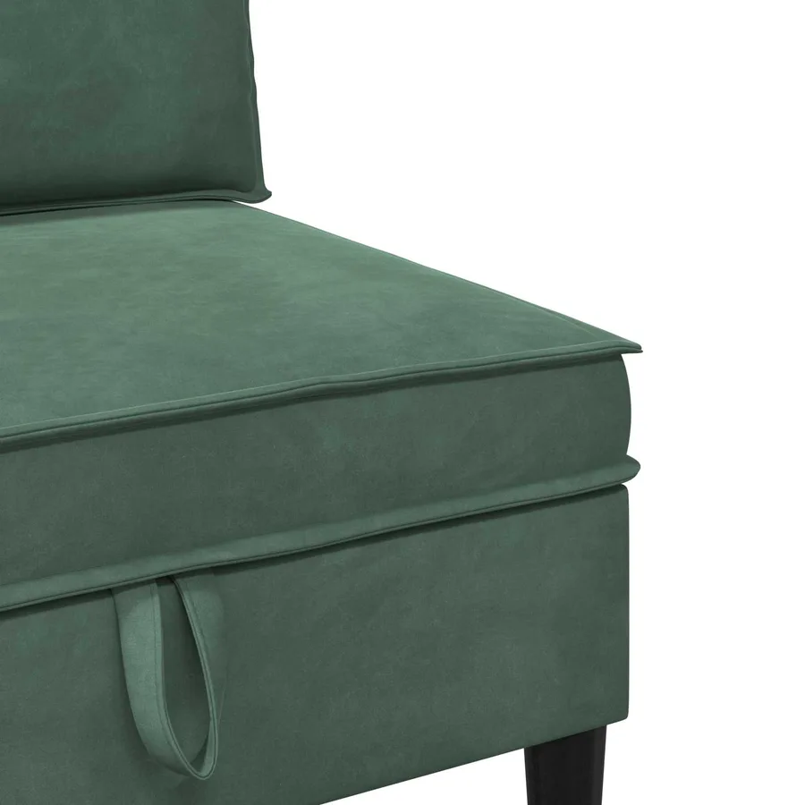 Ensemble de meubles pour le salon 4 pcs Vert Mer Velours - 9