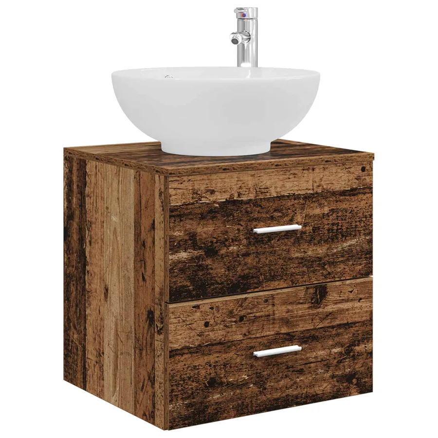 Vanité de lavabo mural Bois ancien 49,5 x 44,5 x 66,5 cm - 2