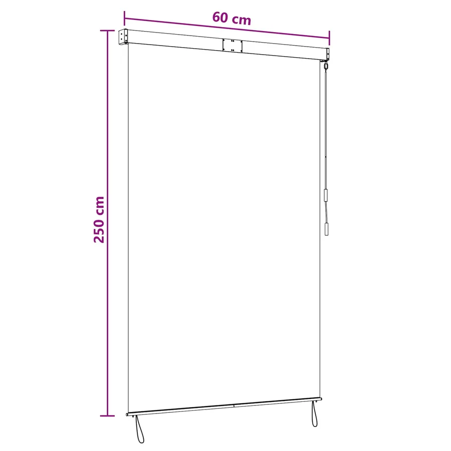 Store enrouleur Anthracite et blanc 60 x 250 cm - 8