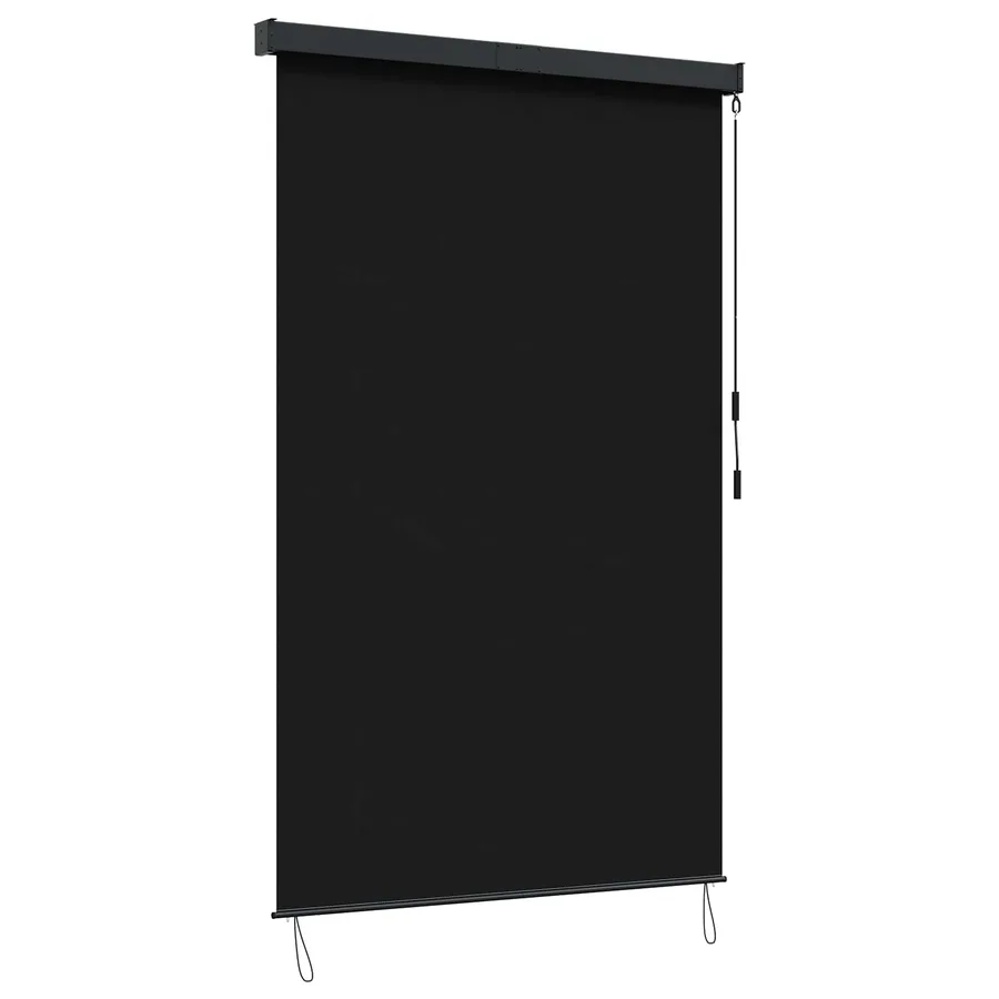 Store enrouleur Noir 80 x 250 cm Tissu et Aluminium - 2