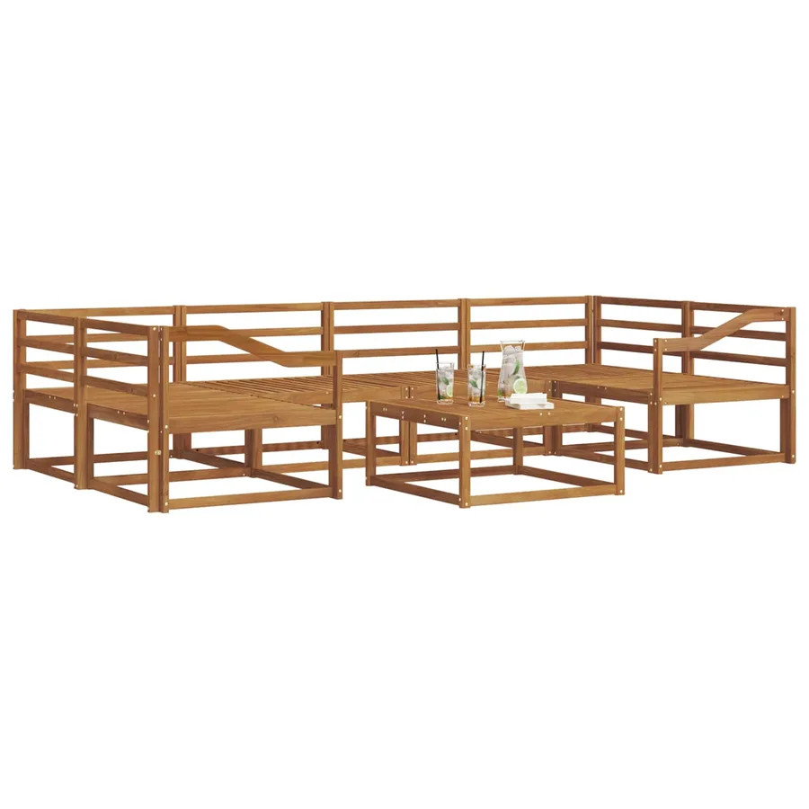 Ensemble de canapés d'extérieur 7 pcs Naturel - 3