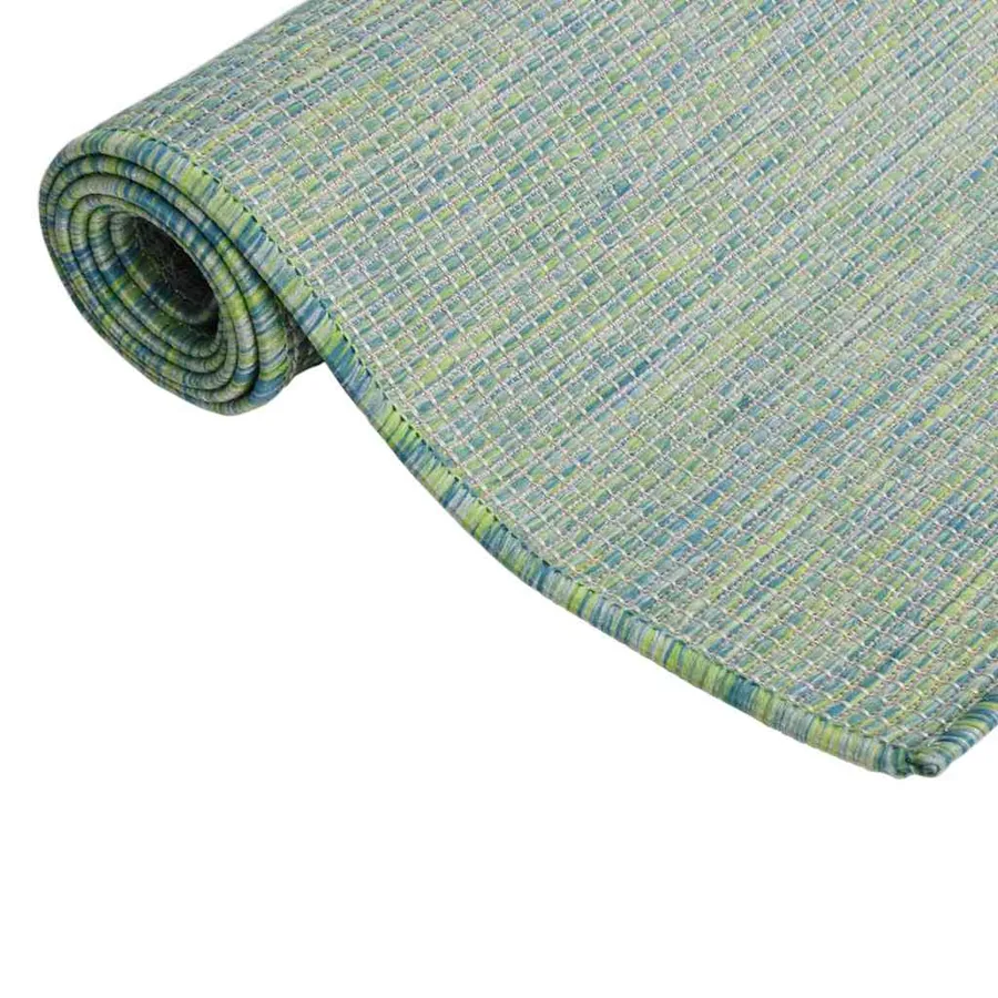 Tapis à tissage plat d'extérieur 160x230 cm Turquoise - 3