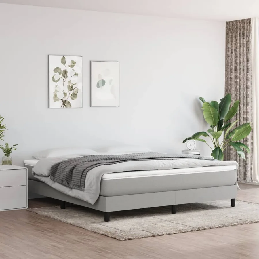 Matelas de lit à ressorts ensachés fermeté moyenne Gris clair 160x200x20 cm