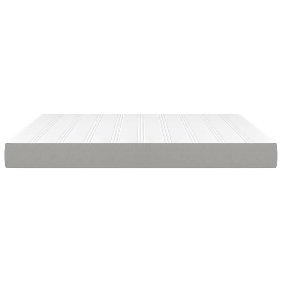 Matelas de lit à ressorts ensachés fermeté moyenne Gris clair 160x200x20 cm - 4