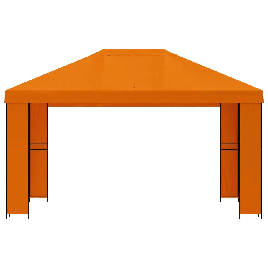 Pavillon 4 × 3 m Orange Polyester et Acier 190 gsm - 3
