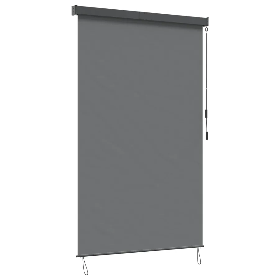 Store enrouleur Gris clair 100 x 250 cm Tissu et Aluminium - 2
