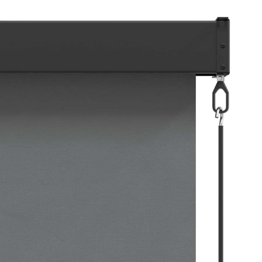 Store enrouleur Gris clair 100 x 250 cm Tissu et Aluminium - 6