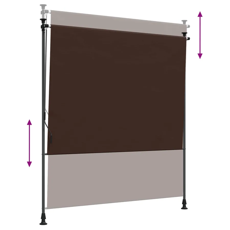 Store Roulant Extérieur Marron 120 x 270 cm - 6