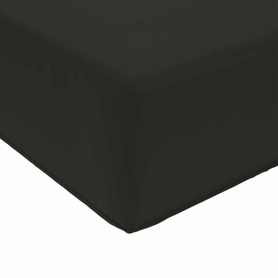Pouf d'Extérieur Bois d'acacia massif et Textilène Blanc - 6