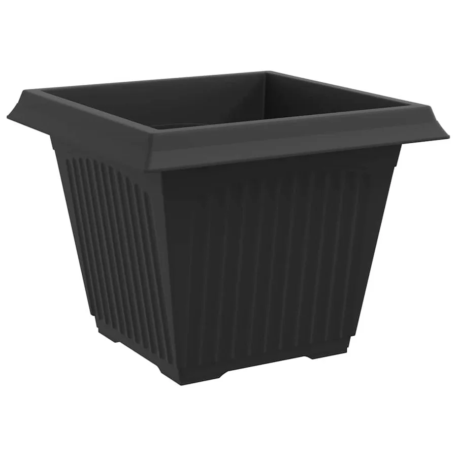 Pot de Fleurs Carré 6 pcs Noir 43 x 43 x 33,5 cm Plastique - 5