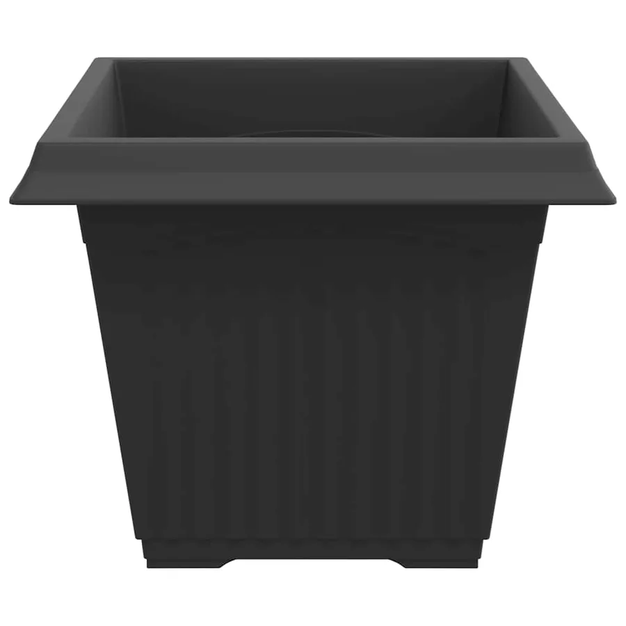 Pot de Fleurs Carré 6 pcs Noir 43 x 43 x 33,5 cm Plastique - 6