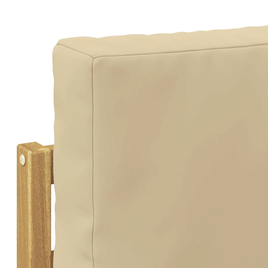 Canapé d’extérieur Polyester Blanc et beige - 7