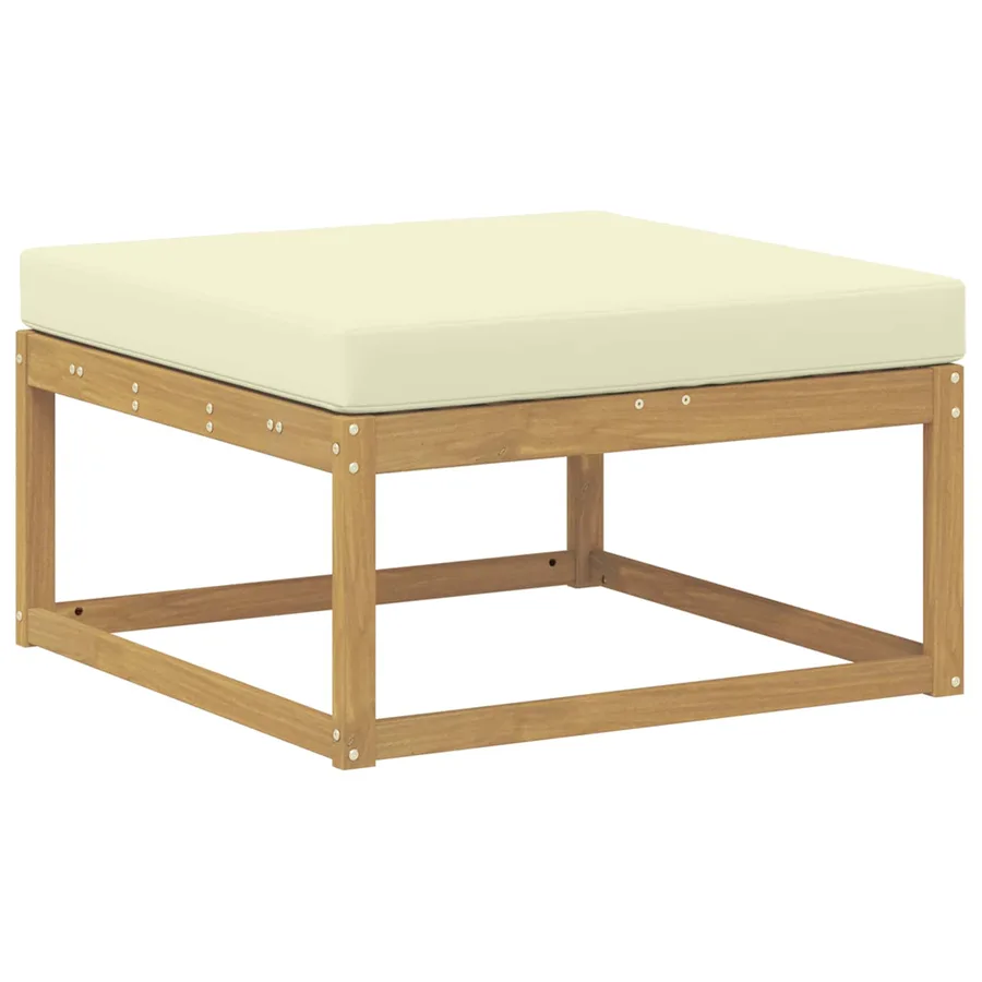 Pouf d'Extérieur Polyester Blanc - 2