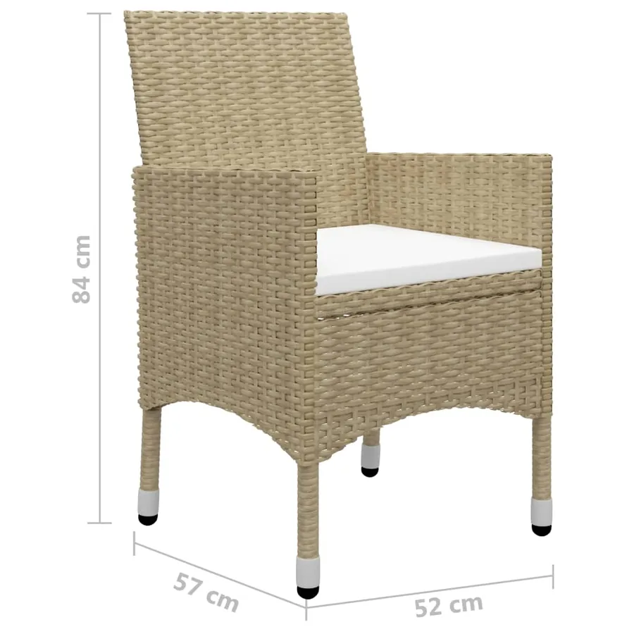 Ensemble à manger de jardin 7 pcs Beige - 12