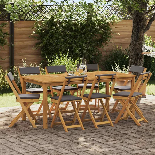 Chaises de bistrot d'extérieur 8 pcs Gris foncé 40 x 53 x 80 cm
