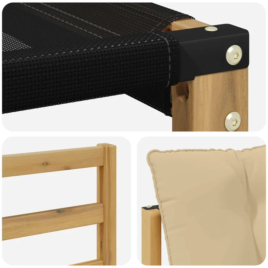 Ensemble de canapés d'extérieur 8 pcs Blanc et Beige - 7