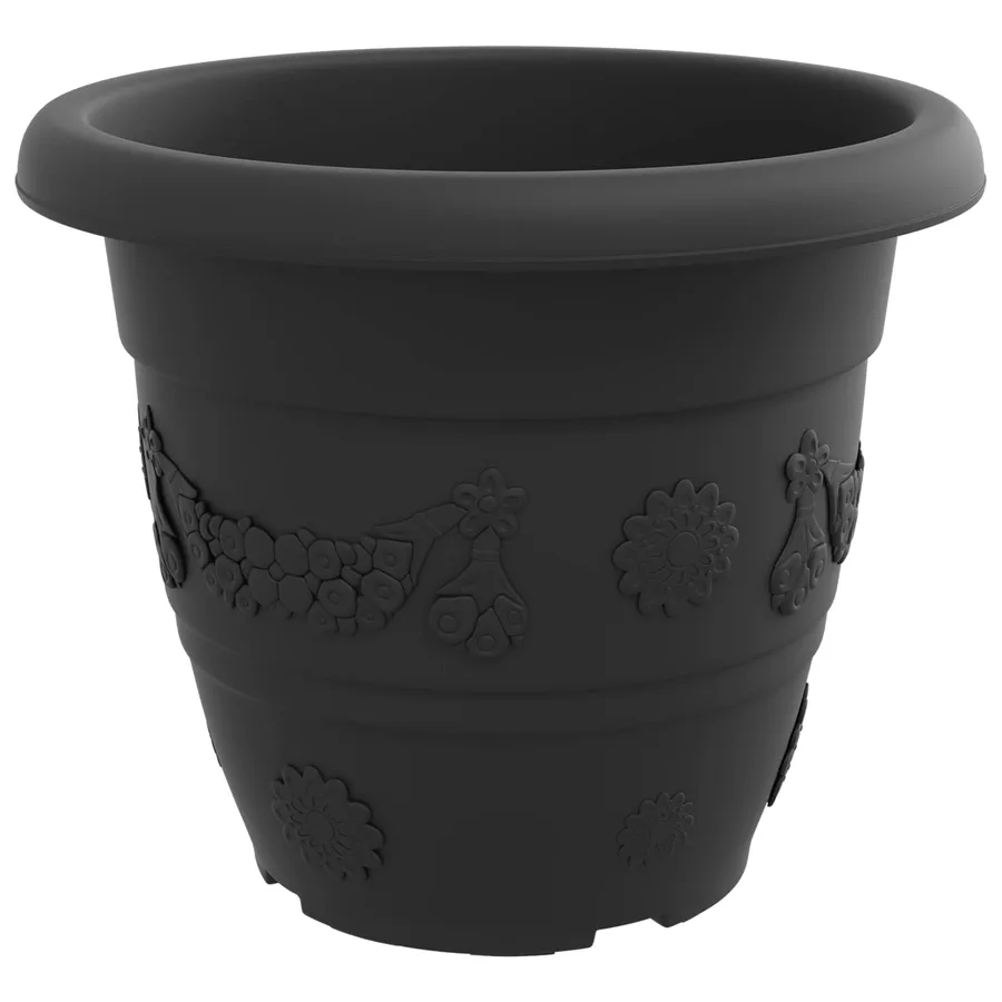 Pots de plantes 6 pcs Noir Ø 39 x 32 cm Plastique - 6