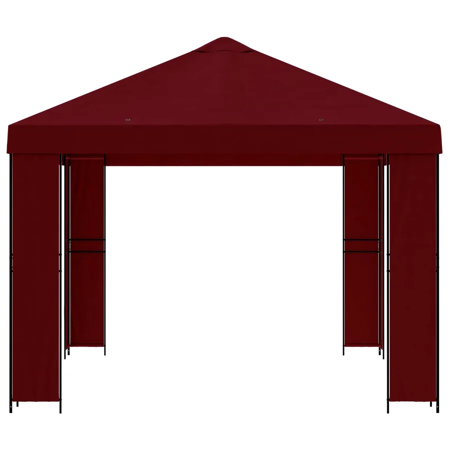 Pavillon 4 × 3 m Bordeaux Polyester et Acier 190 gsm - 4