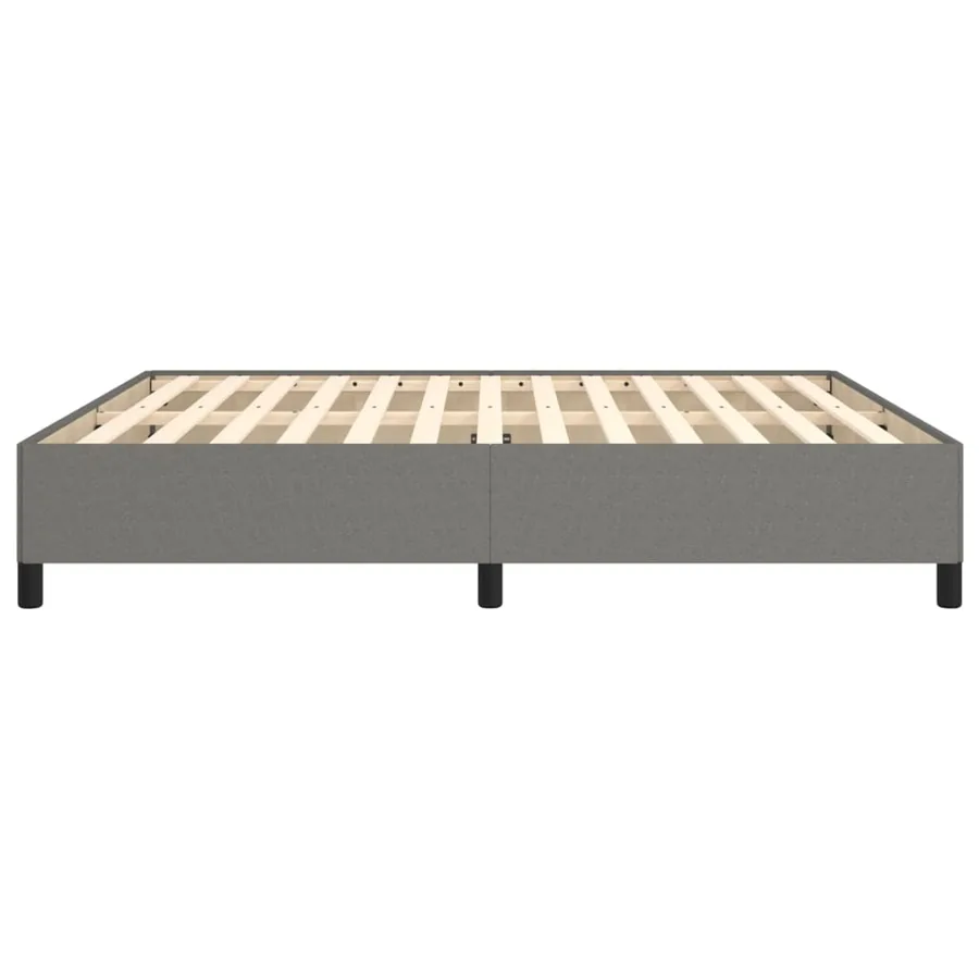 Cadre de lit sans matelas gris foncé 160x200 cm tissu - 6