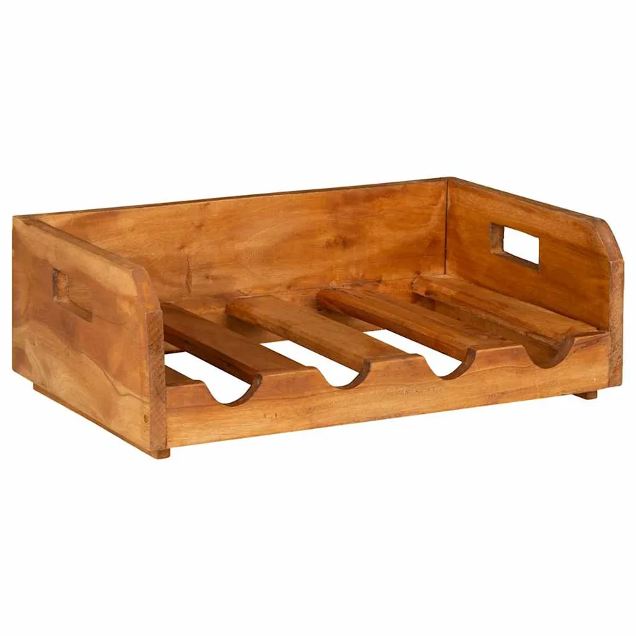 Casiers à bouteilles 4pcs de 16 bouteilles bois d'acajou massif - 4