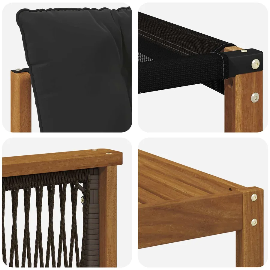 Ensemble de canapés d'extérieur 9 pcs Naturel et Beige - 10