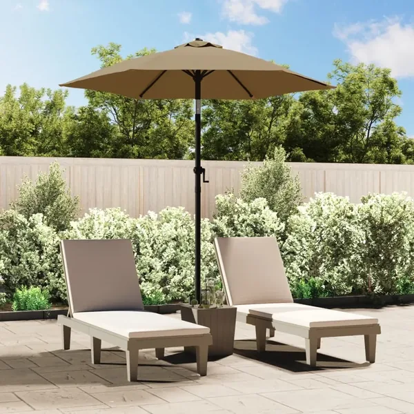 Parasol Taupe 200x224 cm Aluminium