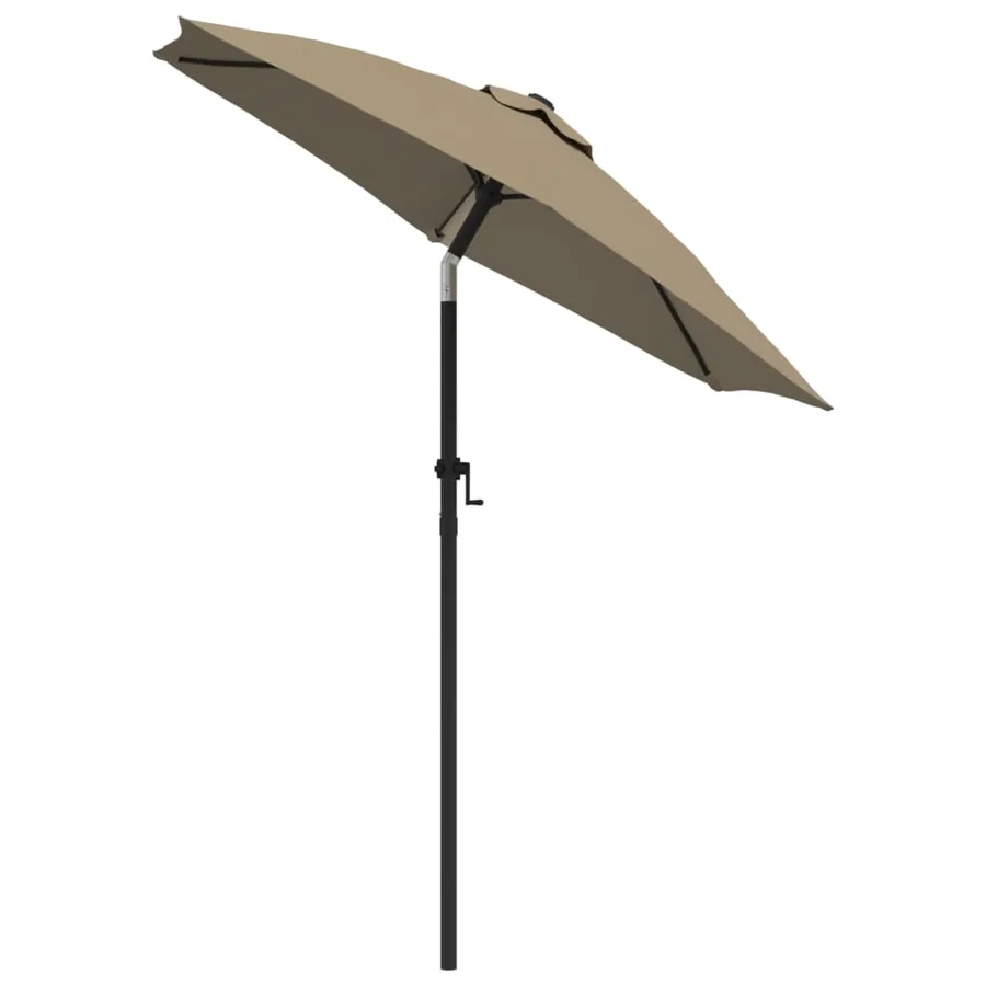 Parasol Taupe 200x224 cm Aluminium - 3