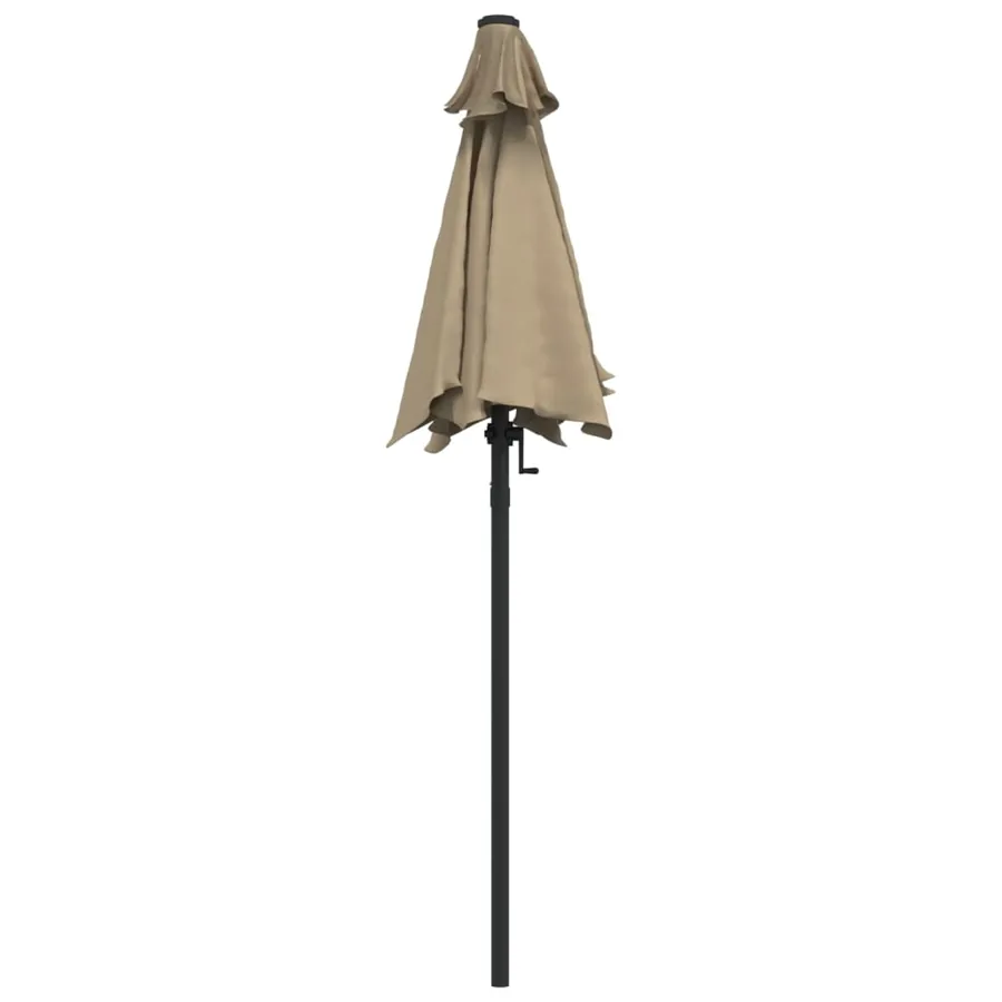 Parasol Taupe 200x224 cm Aluminium - 4