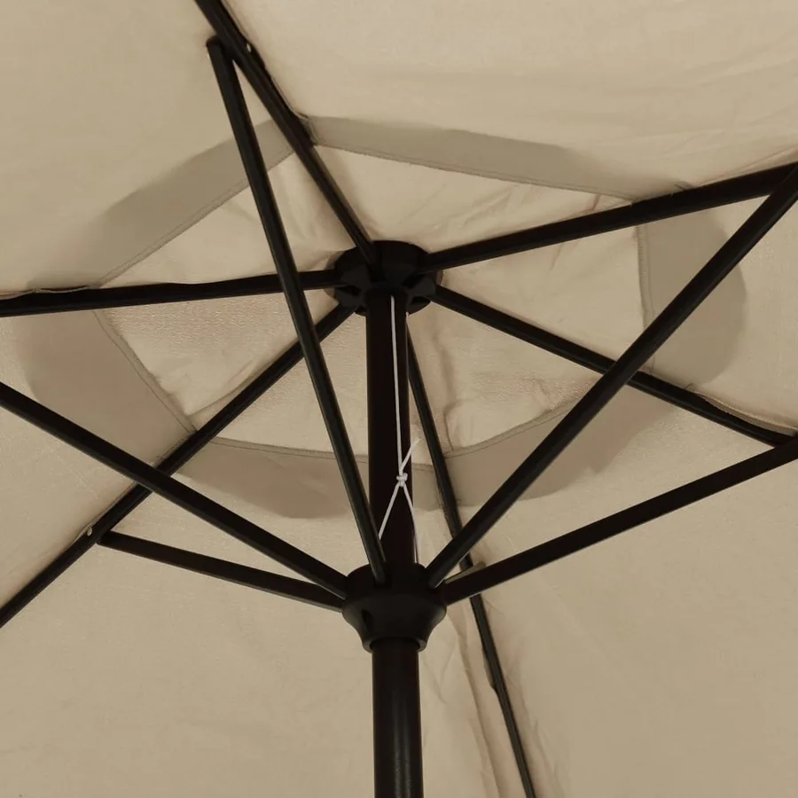 Parasol Taupe 200x224 cm Aluminium - 5