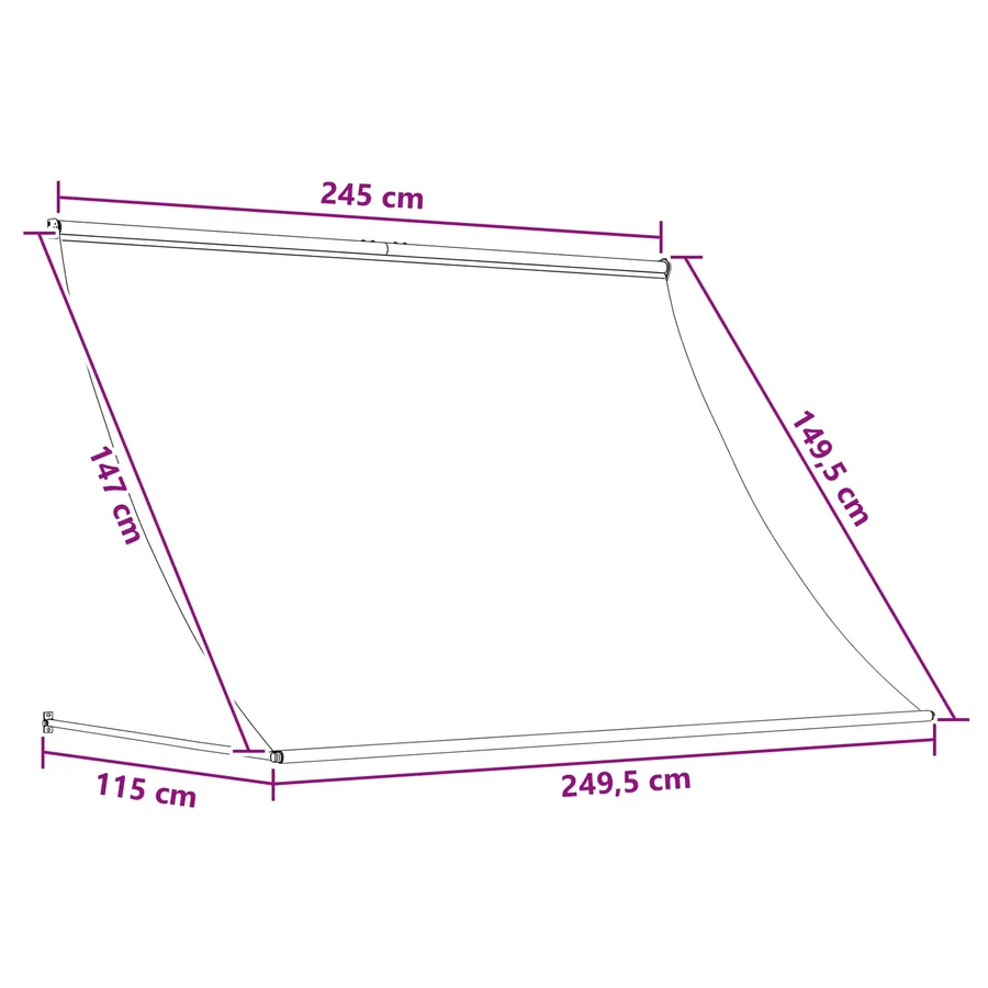 Auvent Marron 250 x 150 cm - 7