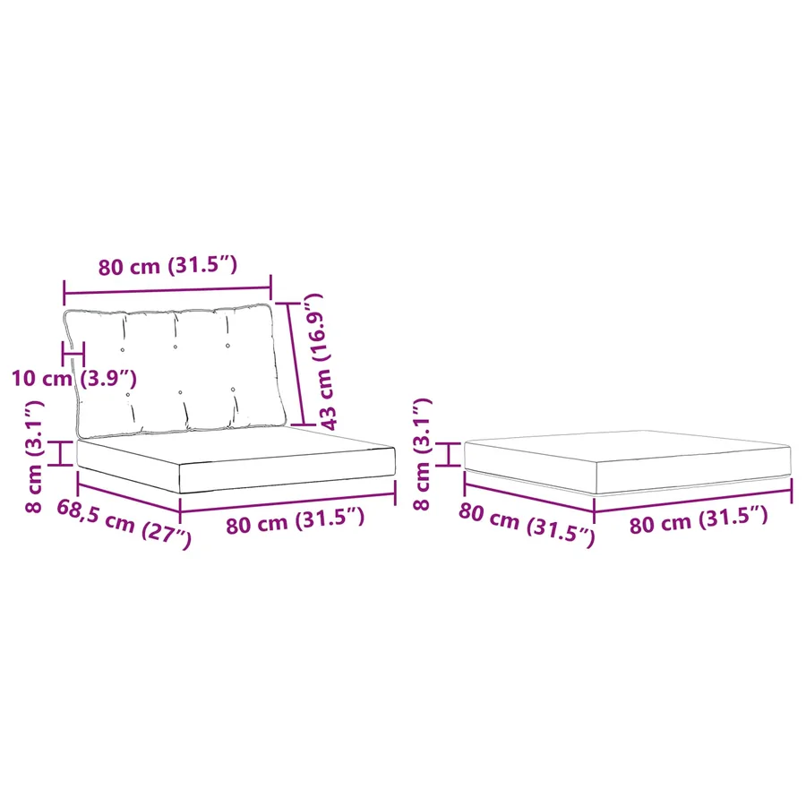 Ensemble de canapés d'extérieur 5 pcs Naturel et Crème - 8