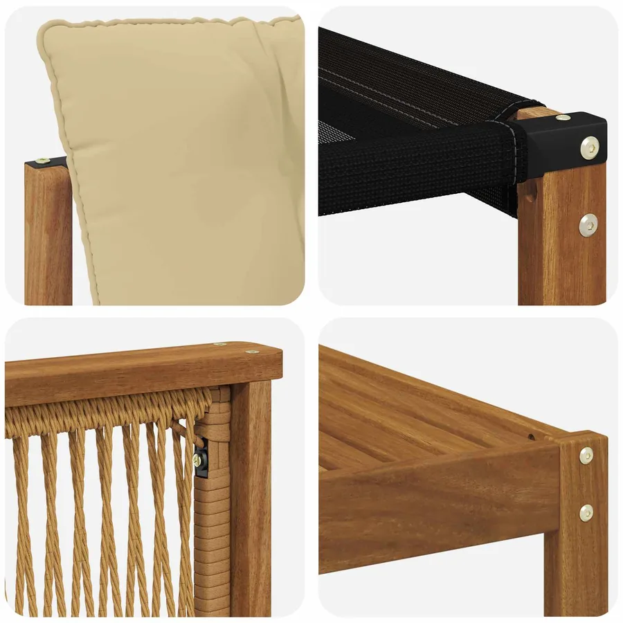 Ensemble de canapés d'extérieur 8 pcs Naturel et Beige - 10