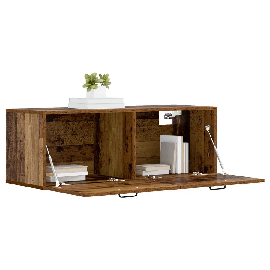 Meuble mural Bois ancien 100 x 36,5 x 35 cm Bois d'ingénierie - 2