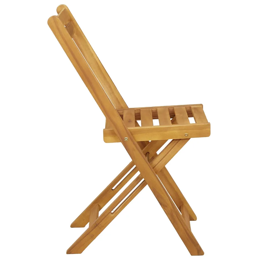 Chaises de bistrot d'extérieur 8 pcs Naturel 40 x 53 x 80 cm - 6
