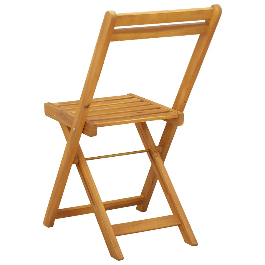 Chaises de bistrot d'extérieur 8 pcs Naturel 40 x 53 x 80 cm - 7