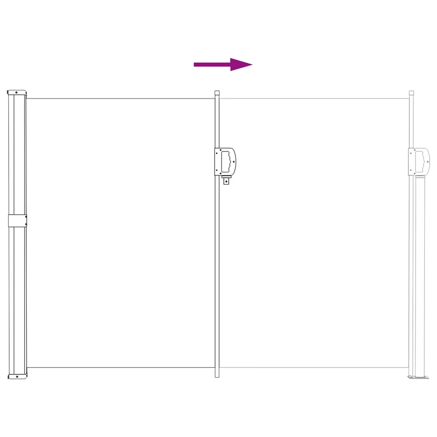 Store latéral rétractable Crème 300 x 170 cm Polyester - 6