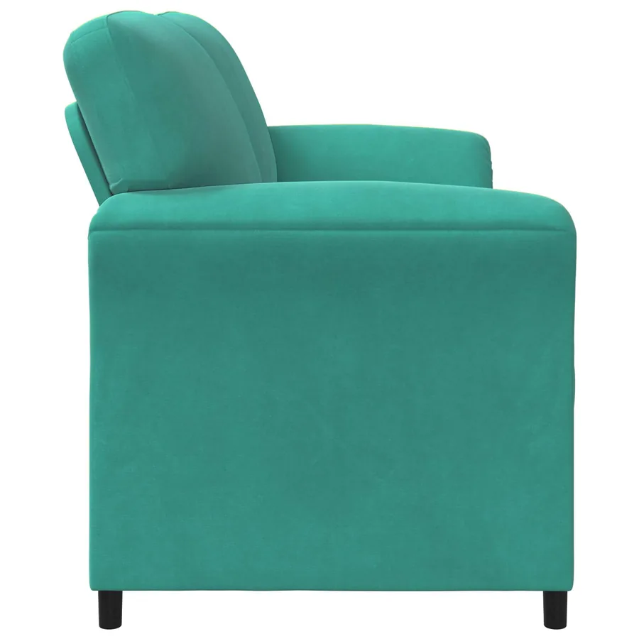 Sofa 2 places Turquoise 158 x 83 x 95 cm Velours - 4