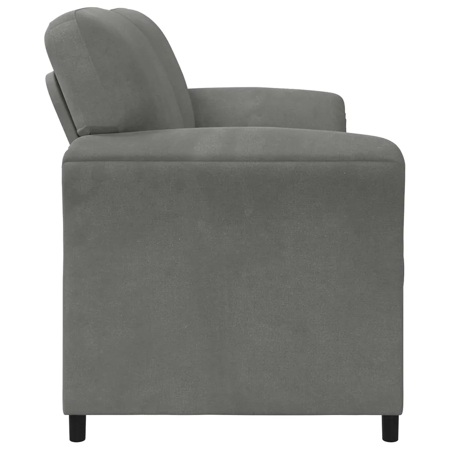 Sofa 2 places Gris foncé 138 x 83 x 95 cm Velours - 4