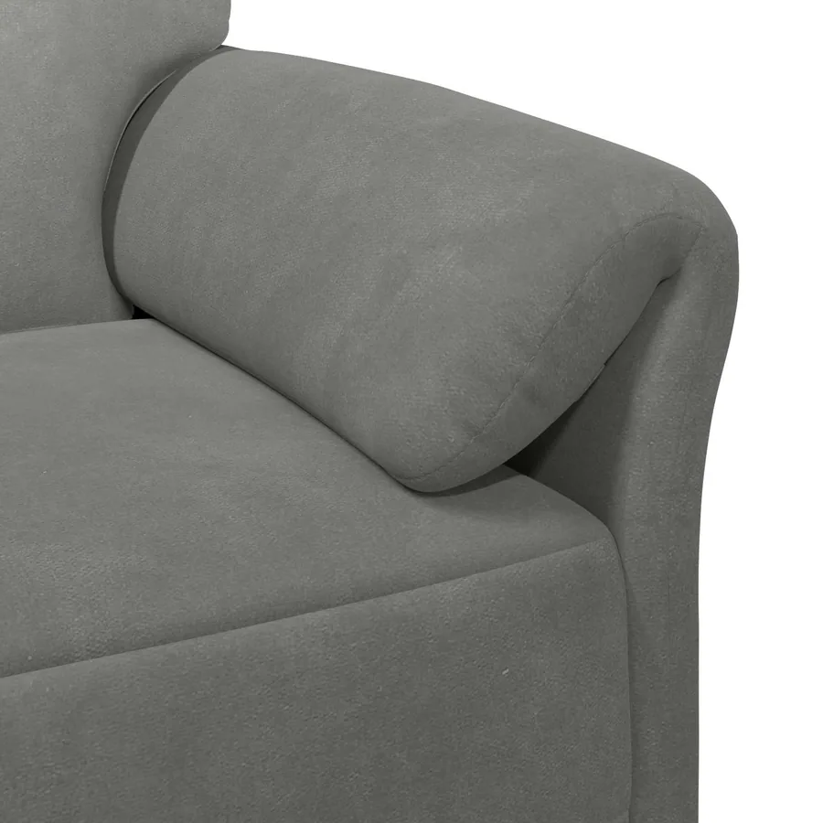 Sofa 2 places Gris foncé 138 x 83 x 95 cm Velours - 6