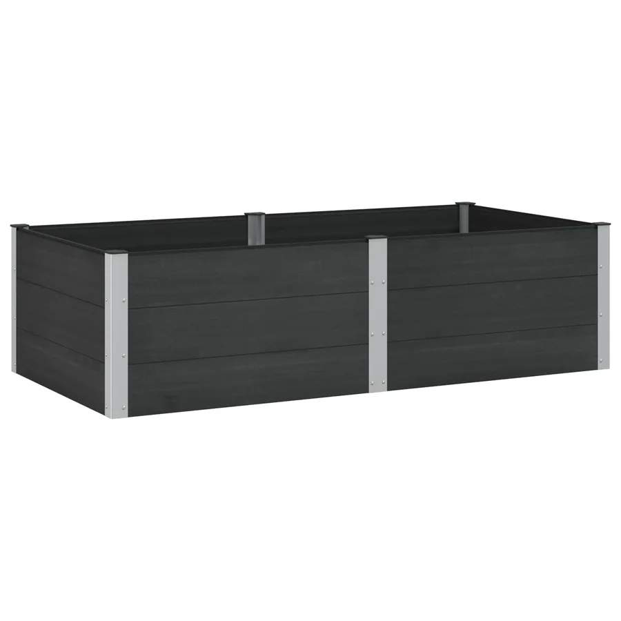 Jardinière surélevée Noir 200 x 100 x 54 cm - 2