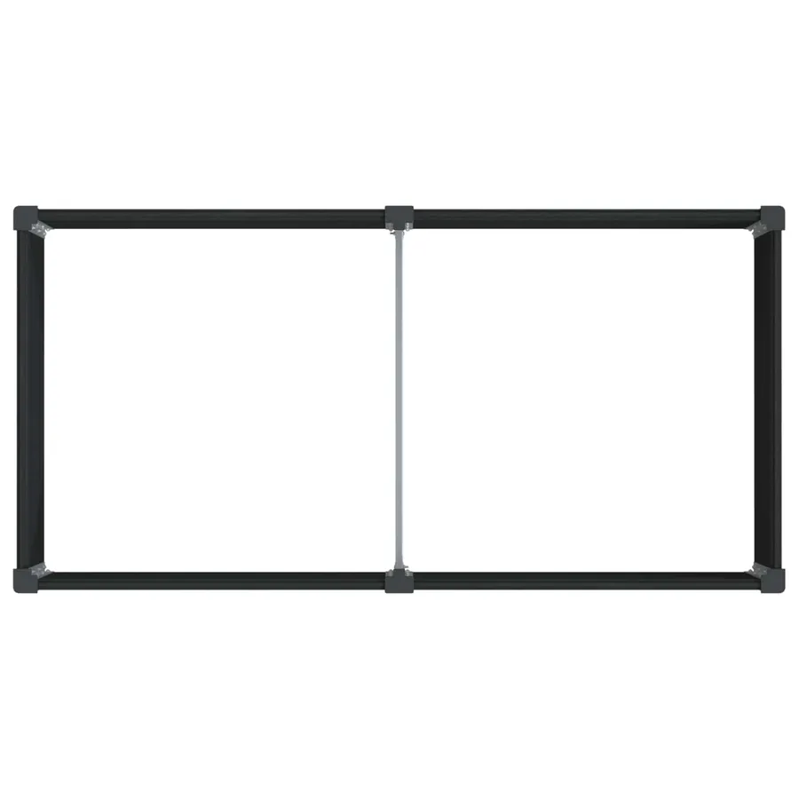 Jardinière surélevée Noir 200 x 100 x 54 cm - 5