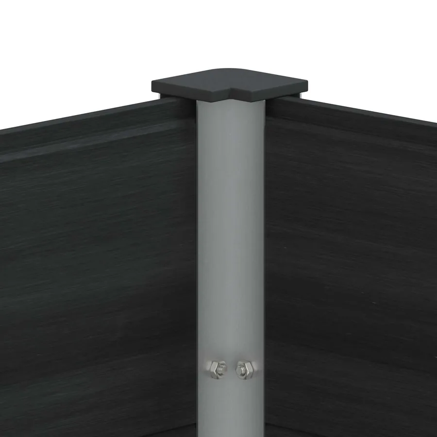 Jardinière surélevée Noir 200 x 100 x 54 cm - 6