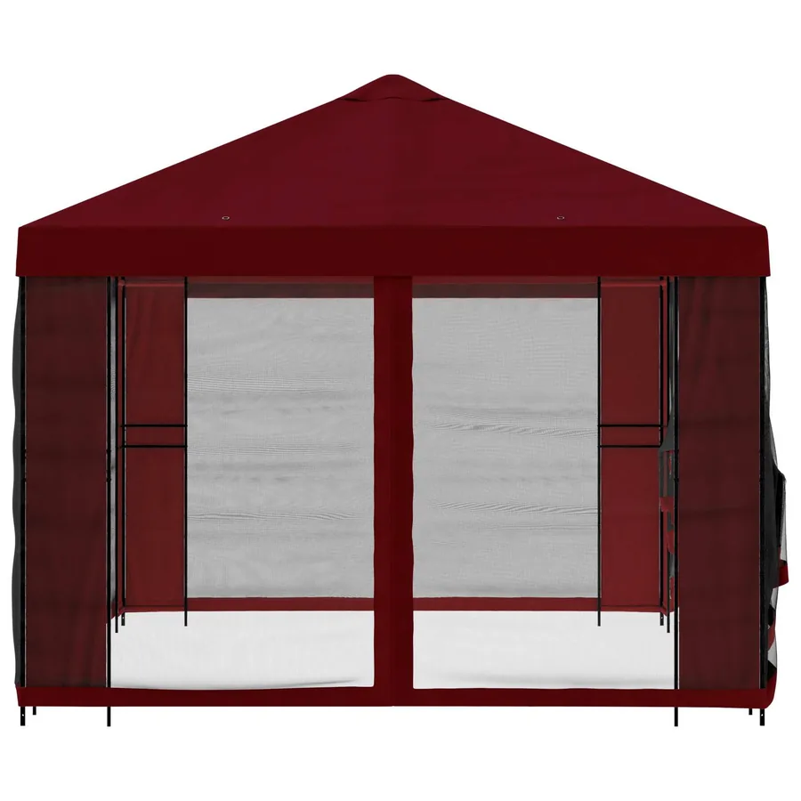 Abri de jardin avec parois 4 × 3 m Bordeaux Polyester et Acier - 6